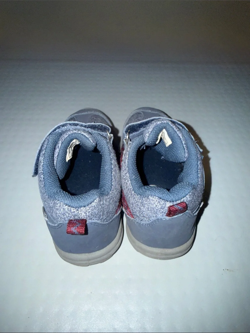 OshKosh B'gosh Gray and Burgundy Toddler Sneakers